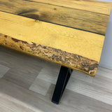 Handmade Pedestal Pine Bench