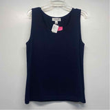 St. John Size L Women's Navy Solid Camisole Sleeveless Top