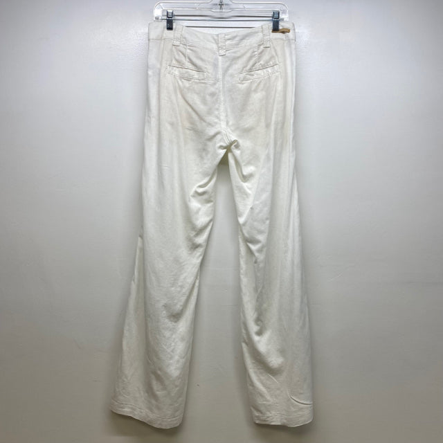 Pilcro - Anthropologie Size 4 Women's White Solid Flare Hem Pants