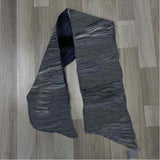 Gray-White Boilded Wool Leaves Rectangle Scarf