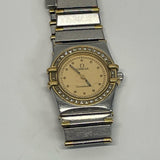 Omega Stainless Steel Wristwatch Constellation w/ Diamond 18ct Gold Diamond