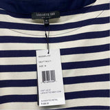 Lafayette 148 Size M Women's Navy-White Stripe Dress