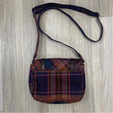 Herschel Supply Co. Purple-Multicolor Fabric Plaid Crossbody Handbag