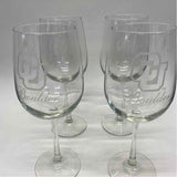 CU Boulder Logo Wine Glasses - Set of 4