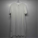 Kuhl Size Xl Women's White Textured Short Sleeve T-Shirt Dress