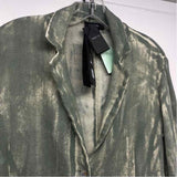 Avant Toi Women's Size S Green-Beige Pattern Button Up Coat