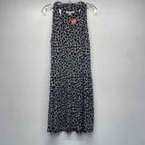 Tommy Bahama Size L Women's Navy-Tan Pattern A Line Dress
