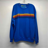 Aviator Nation Women's Size L Blue Applique Pullover Sweatshirt