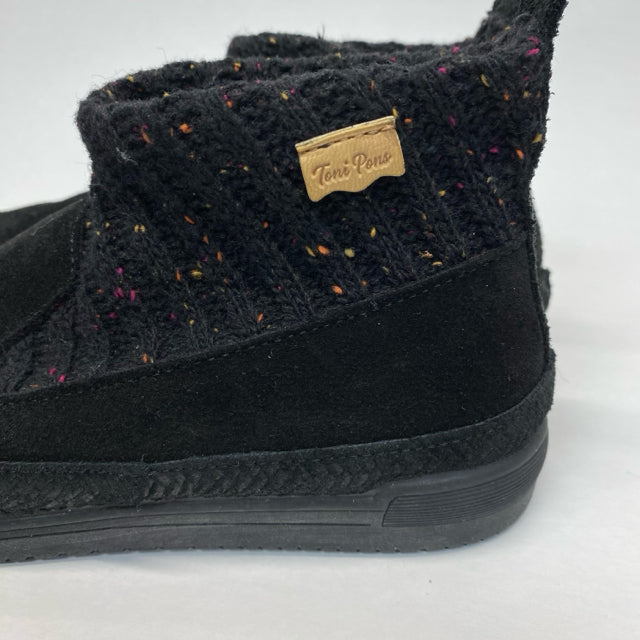 Toni Pons Size 37-6.5 Women's Black Patchwork Booties