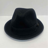 Goorin Bros Black Wool Solid Fedora Hat