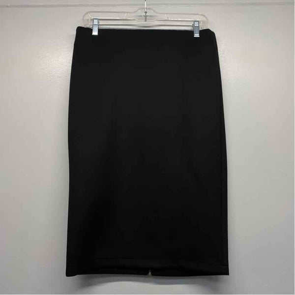 Catherine Malandrino Size 8 Women's Black Solid Pencil-3/4 Skirt