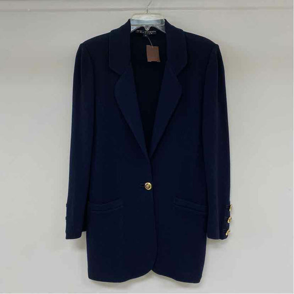 St John Basic Women's Size 8-M Navy Solid Blazer Jacket