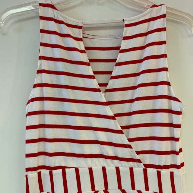 Michael Stars Size XS White- Red Striped Sleeveless Dress