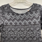 Soybu Size M Women's Black-Gray Pattern A Line Dress