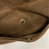 Elke Brown Suede Solid Tote Handbag