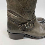 Frye Size 7 Women's Taupe Distressed Ankle Boots