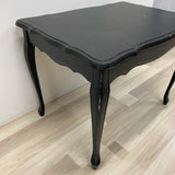 Black Wood Distressed Side Table