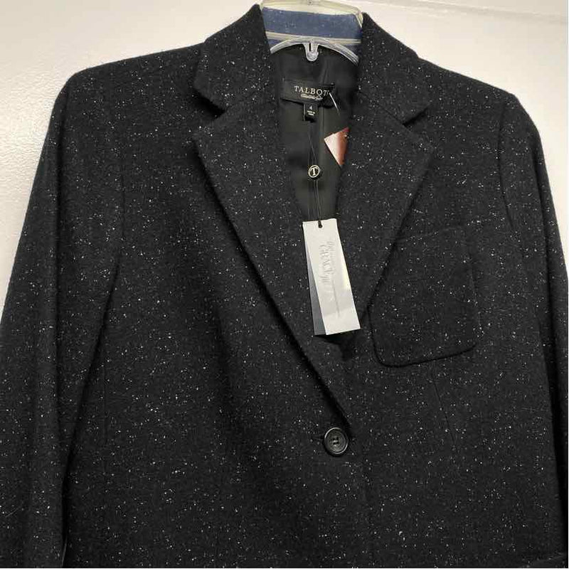 Talbots Women's Size 4-S Black Tweed Blazer Jacket