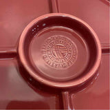 Longaberger Pottery Paprika Ceramic Covered Cave Relish Tray