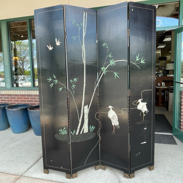 Oriental Black-Multi Wood Room Divider