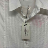 Citizens of Humanity Size M Women's White Solid Button Up Tuxedo Shirt