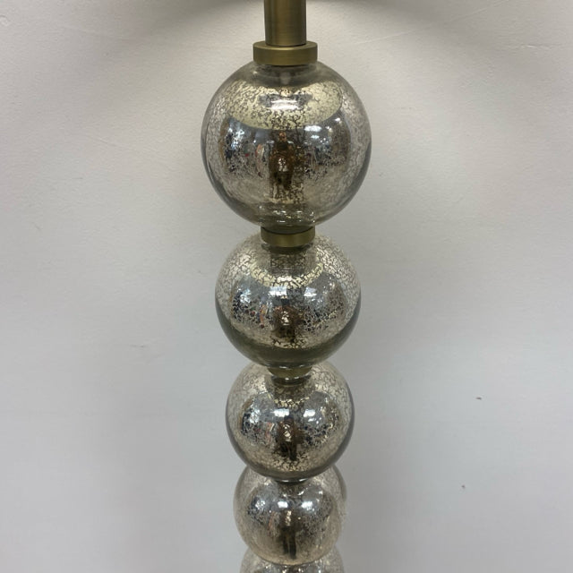 Brass Metal-Glass Sphere Floor Lamp