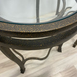 Bronze Iron-Glass Side Table