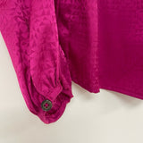 Vince Camuto Size XS Women's Fuschia Pattern Peek a Boo Blouse