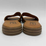 Miz Mooz Size 37-6.5 Women's Brown Solid Slip On Sandals