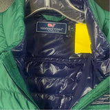 Vineyard Vines Women's Size L Green-Navy Stripe Puffer Jacket