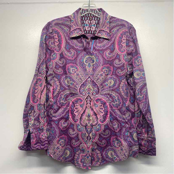 Robert Graham Size S Women's Purple-Multicolor Paisley Button Up Shirt