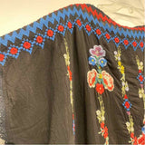 Johnny Was Size M Women's Black-Multi Embroidered Kurta Dress