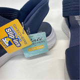 Skechers Size 7 Women's Navy Solid Strappy Sandals