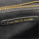 Polo by Ralph Lauren Black Leather Pebbled Crossbody Saddle Handbag