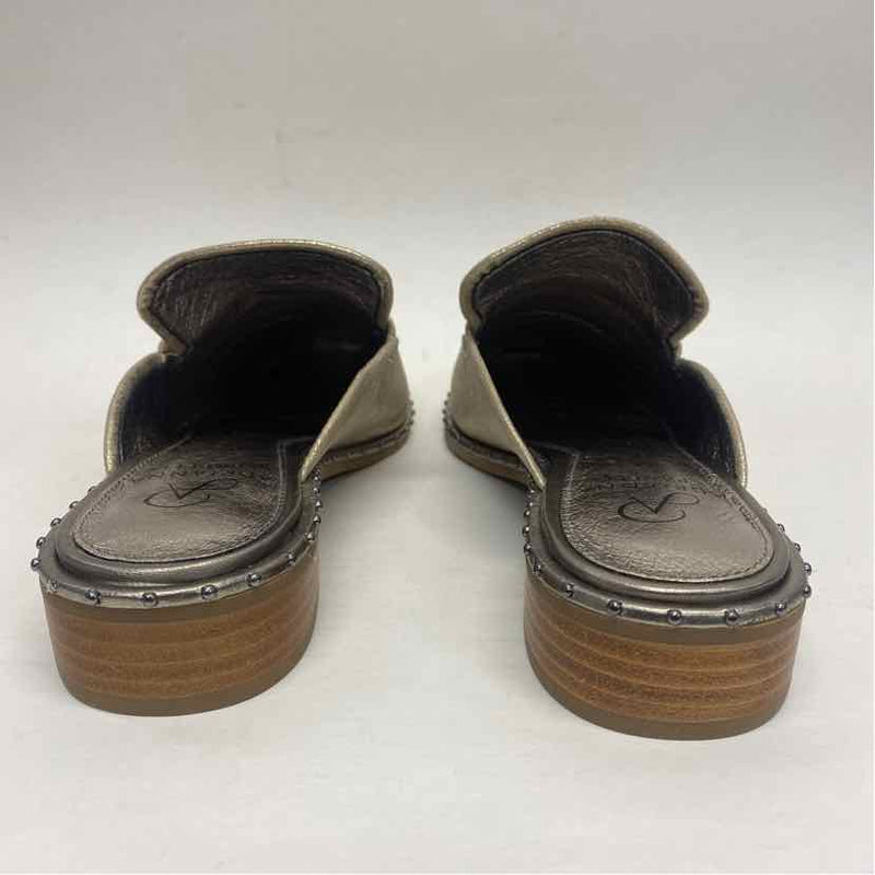 Adrianna Papell Size 8 Women's Gold Shimmer Mules Shoes