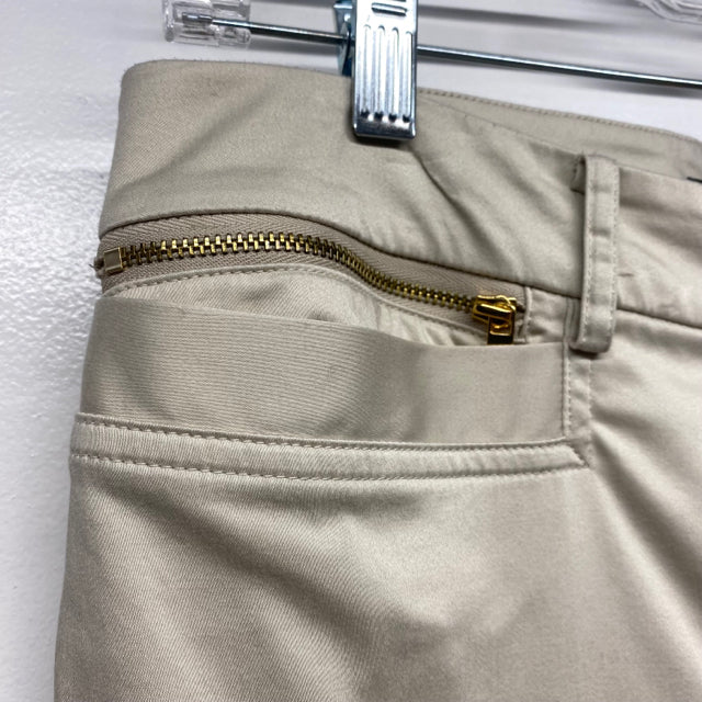 Lauren Ralph Lauren Size 6 Women's Beige Solid Chino Pants