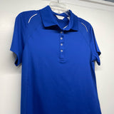 Callaway Size S Women's Royal Blue Solid Polo Activewear Top