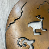 Metal Wall Decor- Round Kokopelli cut out