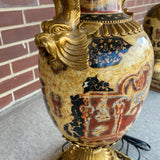 Table Top Gold-Multi Porcelain Lamp