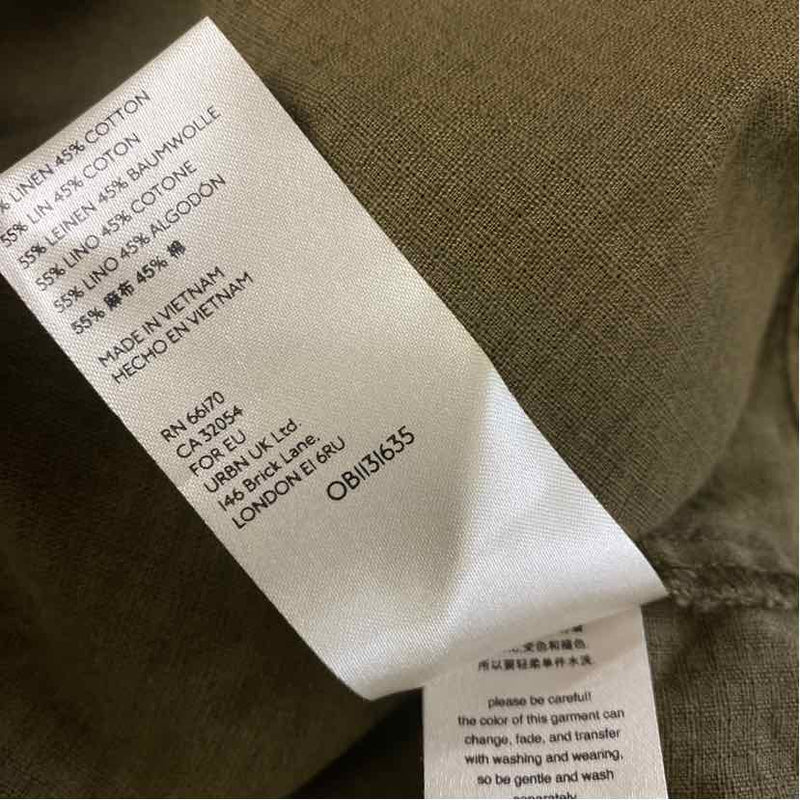 By Anthropologie Size M Women's Green Solid Tunic Dress