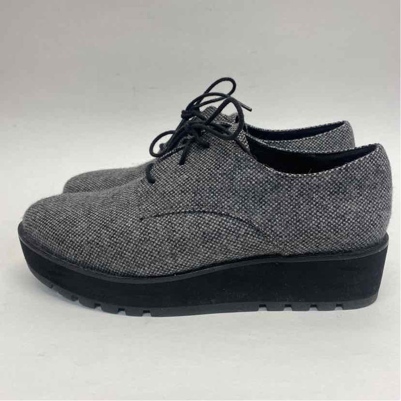 Eileen Fisher Size 7.5 Women's Gray Tweed Lace Up Shoes