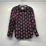Tuckernuck Size M Women's Black-Multi Floral Pullover Blouse