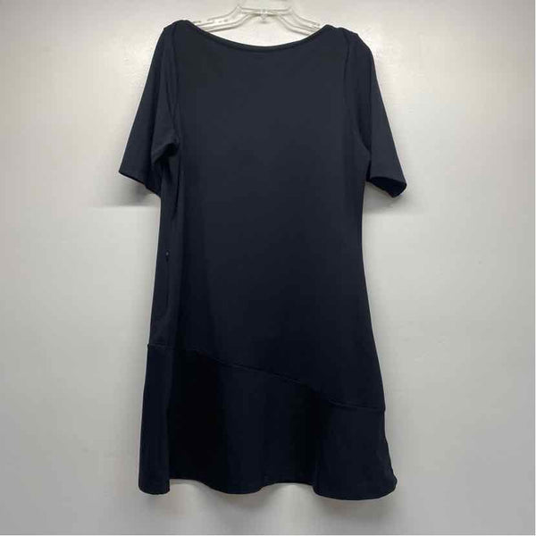 Title Nine Size Xl Women's Black Solid T-Shirt Dress