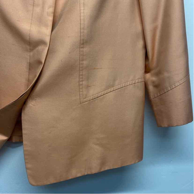 Dana Buchman Women's Size 8-M Peach Solid Button Up Jacket