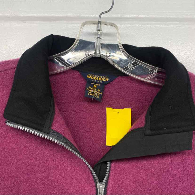 Woolrich Women's Size M Purple Solid Zip Mock Neck Jacket