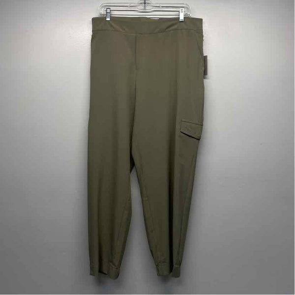 Soft Surroundings Size Xl-16 Women's Green Solid Jogger Pants