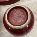Longaberger Pottery Paprika Ceramic Covered Cave Relish Tray