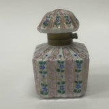 Handpainted Porcelain Floral Jar with Hinged Lid