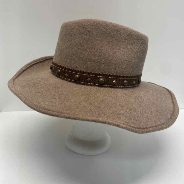 Eric Javits Tan Wool Tweed Western Hat