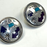 Carolyn Pollack Inlaid Button Earrings